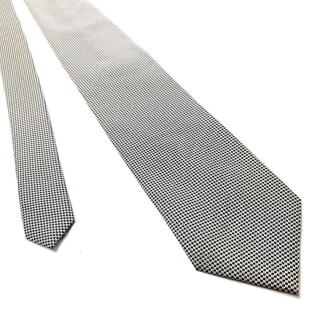 Sarar Gray Microfiber Tie Woven Micro Check‎